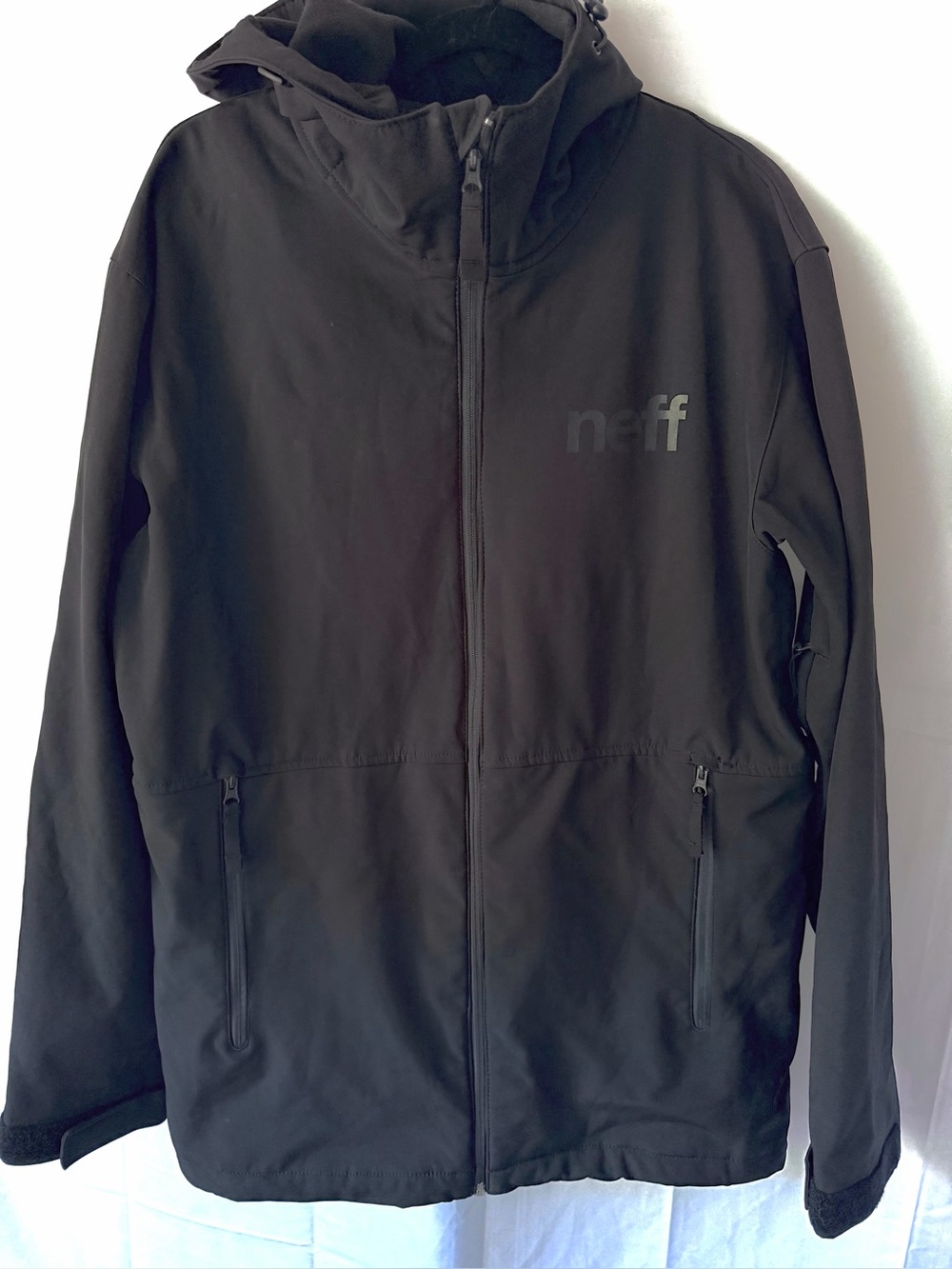 Neff Black Snowboard Softshell Hooded Jacket